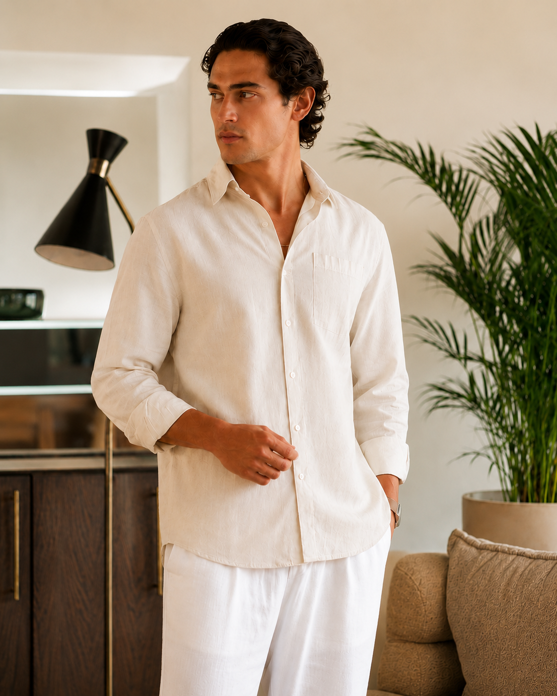 Old Money Cotton Shirt – Elegant Long Sleeve