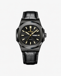 Square Watch With Leather Strap