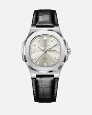 Square Watch – Leather Strap and Stainless Steel Case