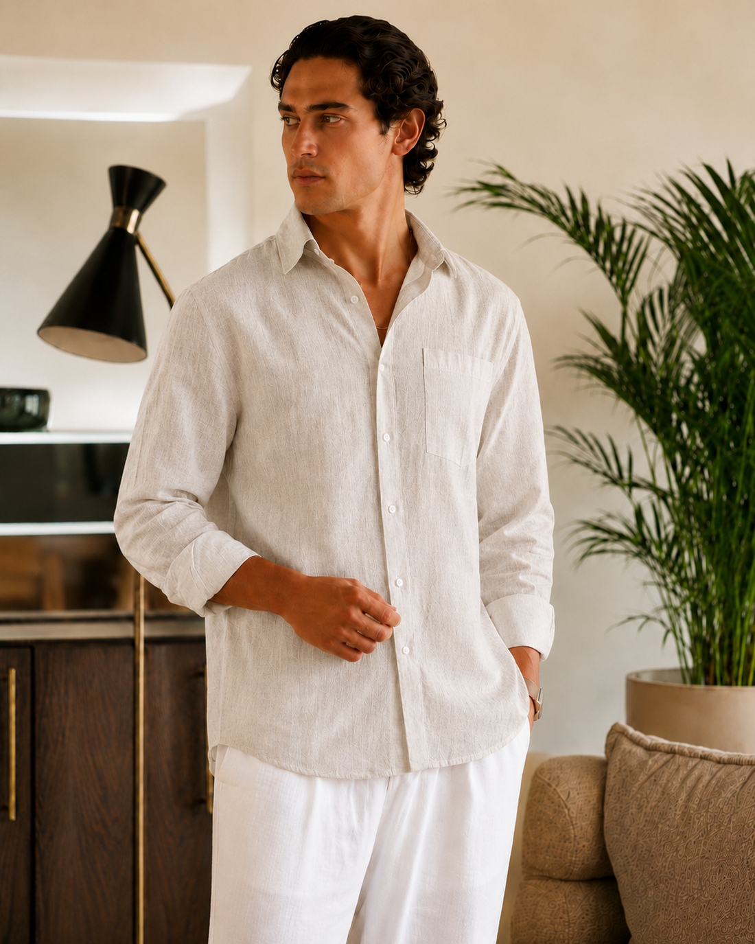 Old Money Cotton Shirt – Elegant Long Sleeve