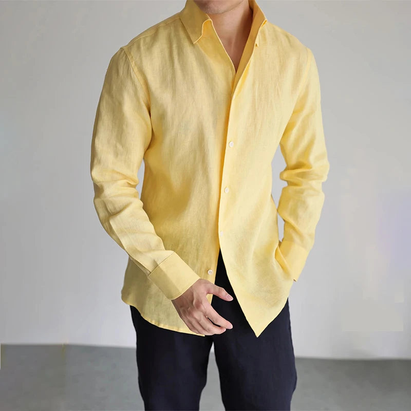 Old Money Cotton Shirt – Elegant Long Sleeve