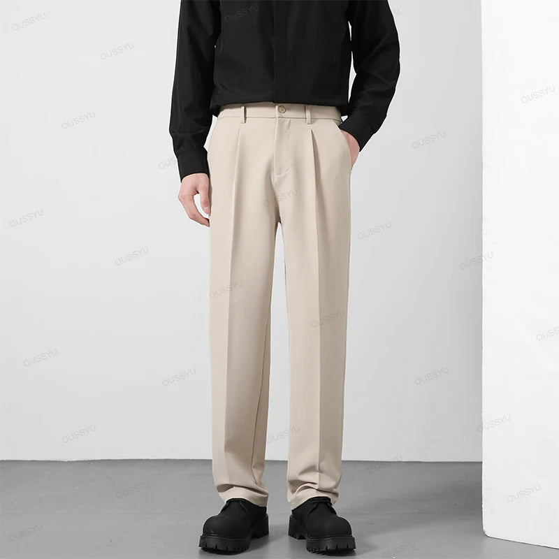 Old Money Straight-Leg Pants – Timeless Casual Elegance