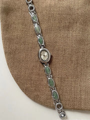 High-end Luxury Watches for Woman Elegant Green Jewelry Jade Quartz Bracelet Wristwatch Gift for Women Lady Fashion Dress Watch